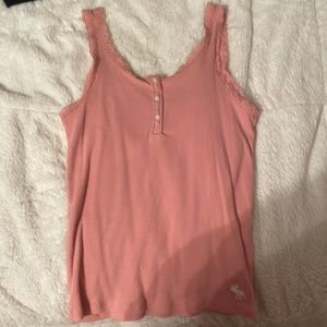 designed pink abercrombie kids tank top
